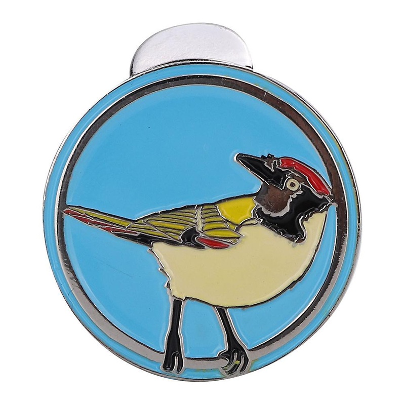 Metal Magnetic Golf Cap Hat Visor Clip Ball Marker Accessory (Blue Bird)