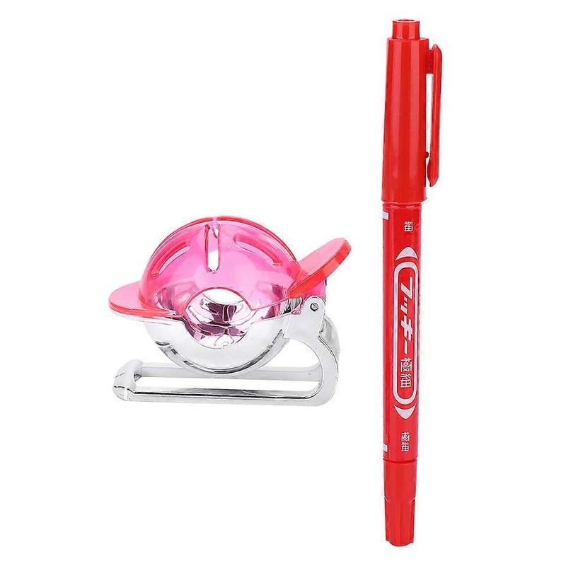 Golf Ball Liner Line Marker Drawing Template Alignment Tool with Pen Accessories (Red)