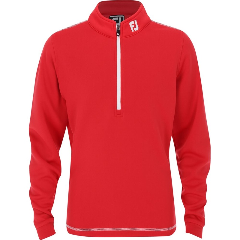 Juniors’ 1/2 Zip Contrast Stitch Mid Layer