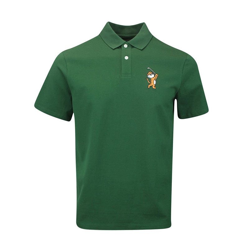 MALBON GOLF Tiger Buckets Men’s Polo (Hunter Green)