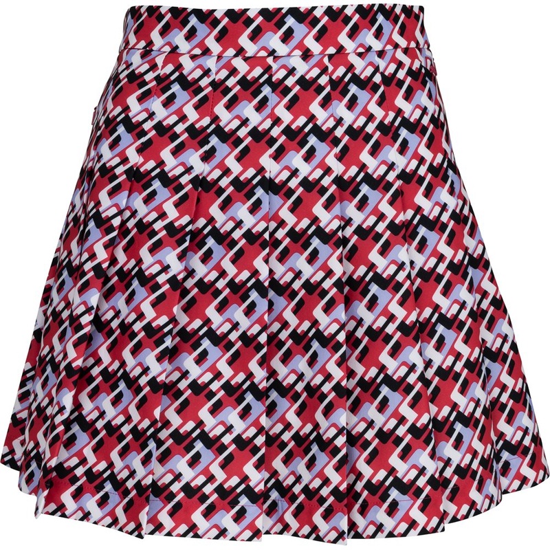 Women’s Adina Print Skirt|JL Micro Bridge Rose Red|Large