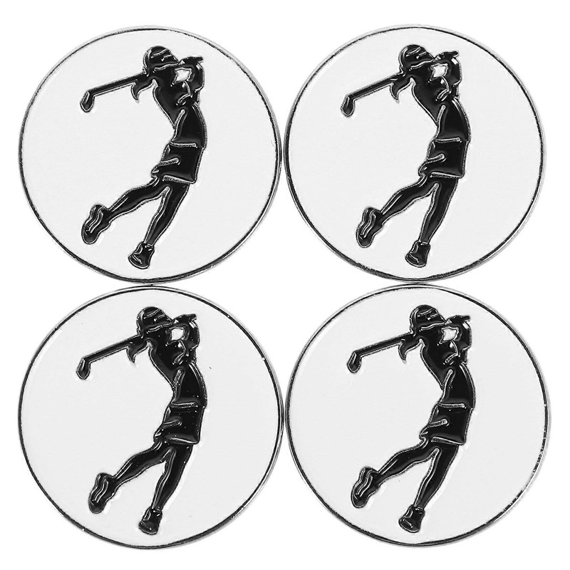 4pcs Hat Clip For Golf Ball Marking With Metal Cap Clip For Travel Golf Accessories Women Funny Ball Marker