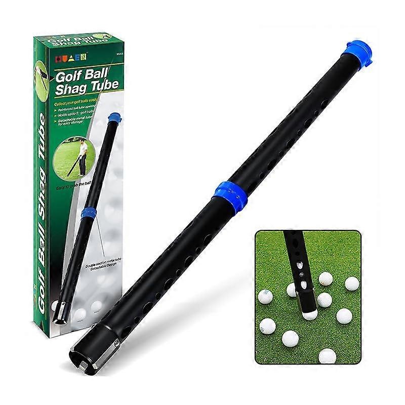 Golf Ball Picker Top Aluminium Alloy Golf Ball Retriever Shag Tube, Golf Ball Shagger Holds 20 Golf Balls Retriever Tool Golf Ball Collector, Black