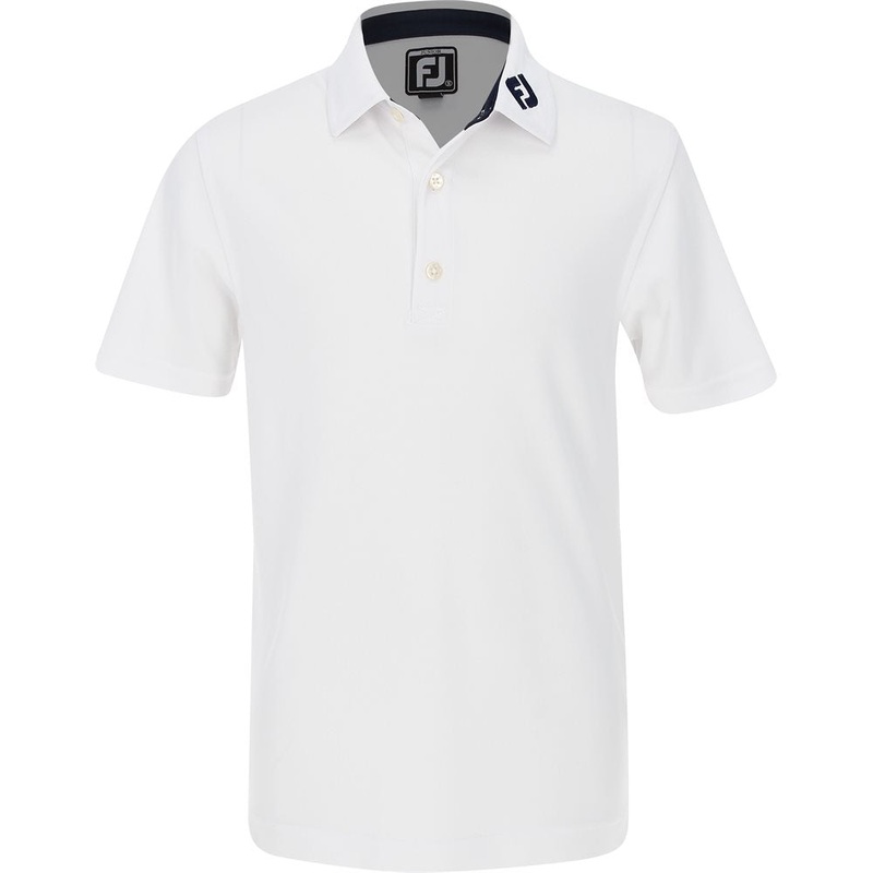 Juniors’ Solid Pique Self Collar Polo