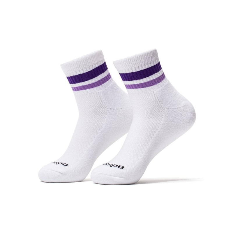 Purps Socks|White/Purple|Small/Medium|Medium/Large