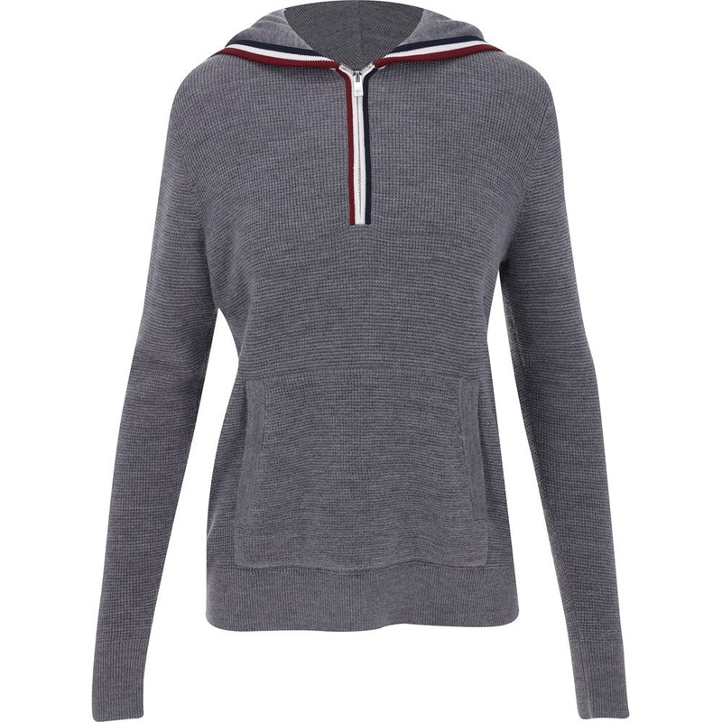 Women’s Waffle Stitch Merino Wool Hooded Midlayer