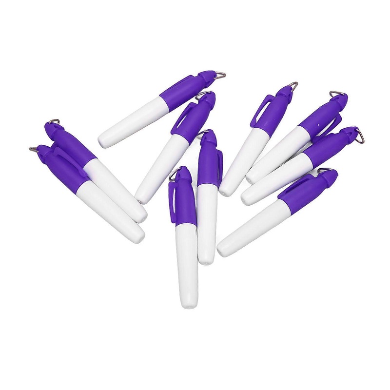 10pcs Golfing Marker Pen Oil Based Waterproof Portable Ball Line Marker Tool Ball Alignment Tool for Drawing Coloring Purple