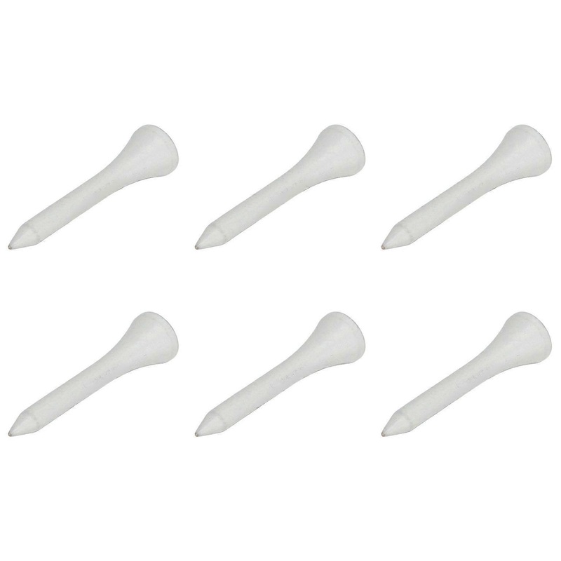 50 Pcs Maple Wood Golf Tee Set with Holder – Long White Ball Base Kit