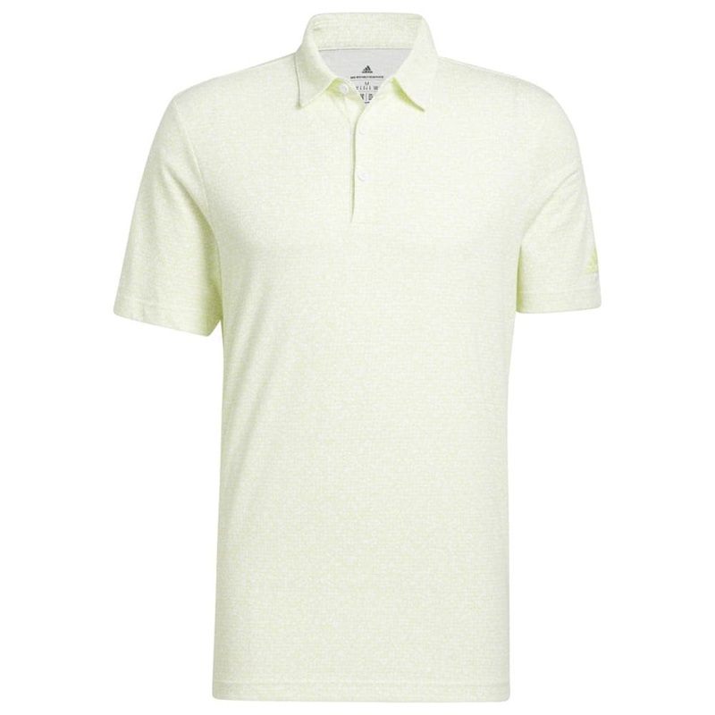 Abstract Print Polo|White/Pulse Lime|Small