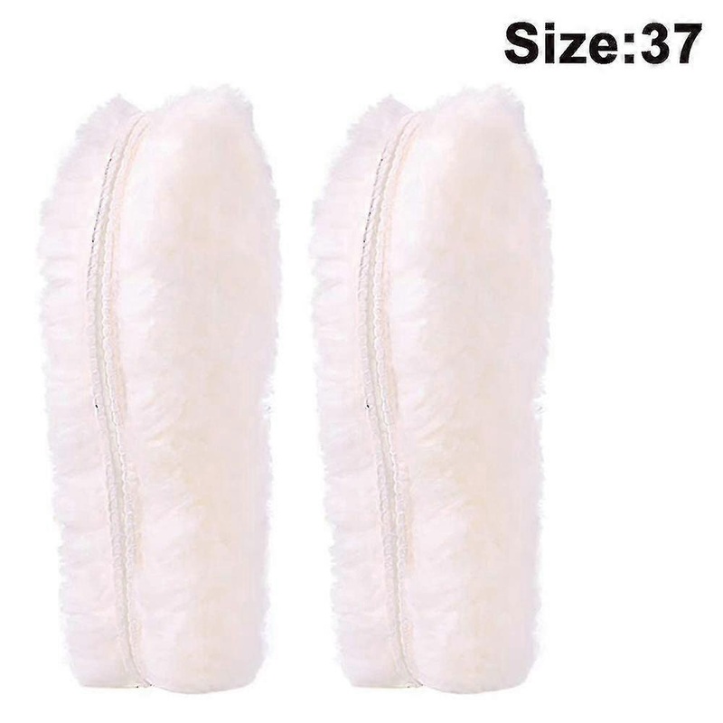 Fuzzy Sheepskin Insole, Warm Thick Fluffy Lambswool Inserts 37