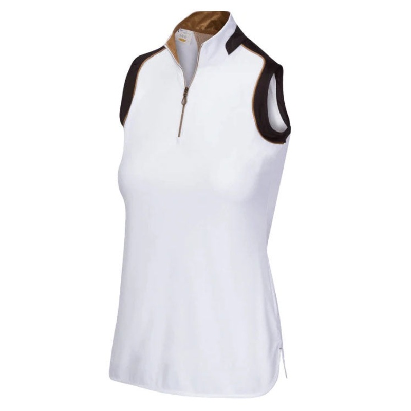 Greg Norman Ladies Splendor S/L Zip Polo