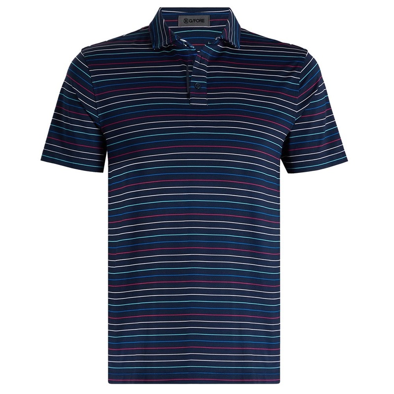Multi Stripe Tech Pique Polo|Twilight|Small|Medium|Large|X-Large|XX-Large