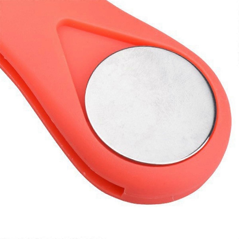 Red Golf Turf Tool with Magnetic Golf Ball Markers