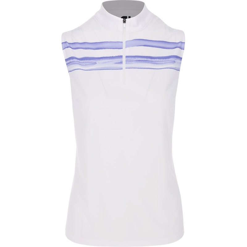 Women’s Sleeveless Watercolor Block Polo