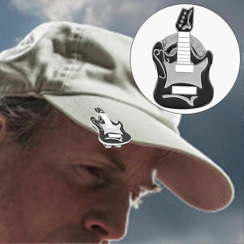 Alloy Golf Cap Clip Professional Alloy Magnetic Golf Cap Hat Visor Clip Ball Aiming Marker Electronic Guitar Design