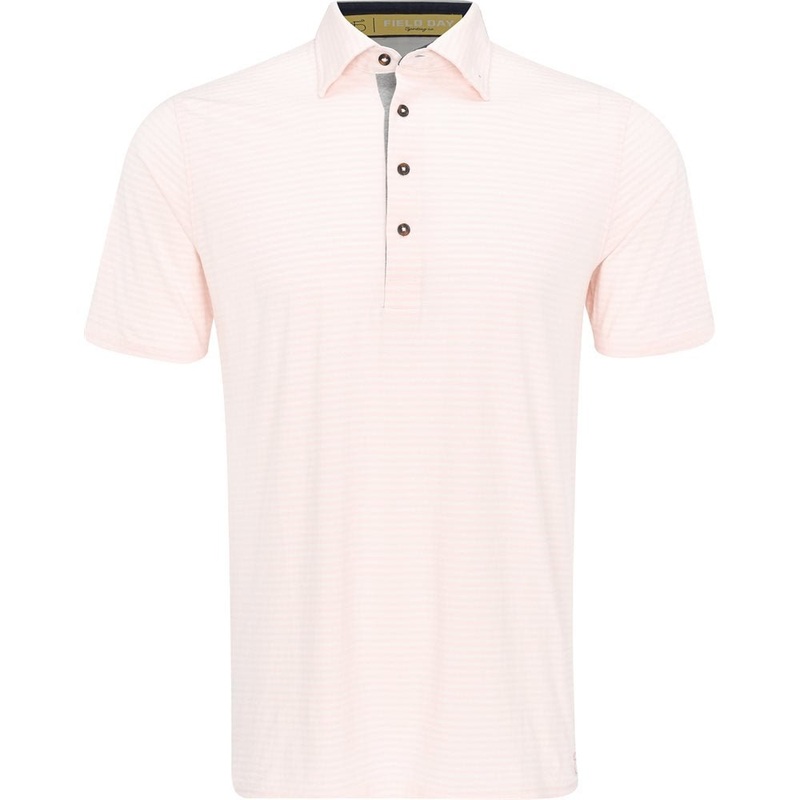 John 4 Button Polo|Daley Tonal Stripe|Small|Medium|Large|X-Large