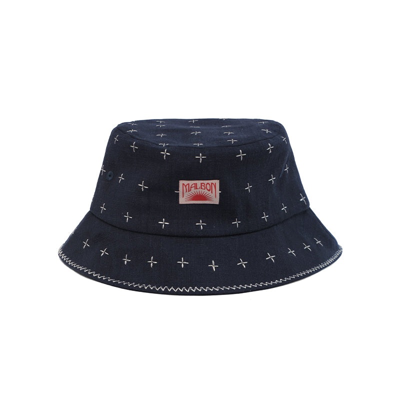 MALBON GOLF Ronin Men’s Bucket Hat (Navy)
