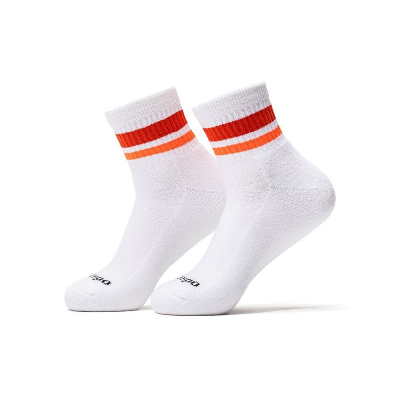 Orange Socks|White/Orange|Small/Medium|Medium/Large