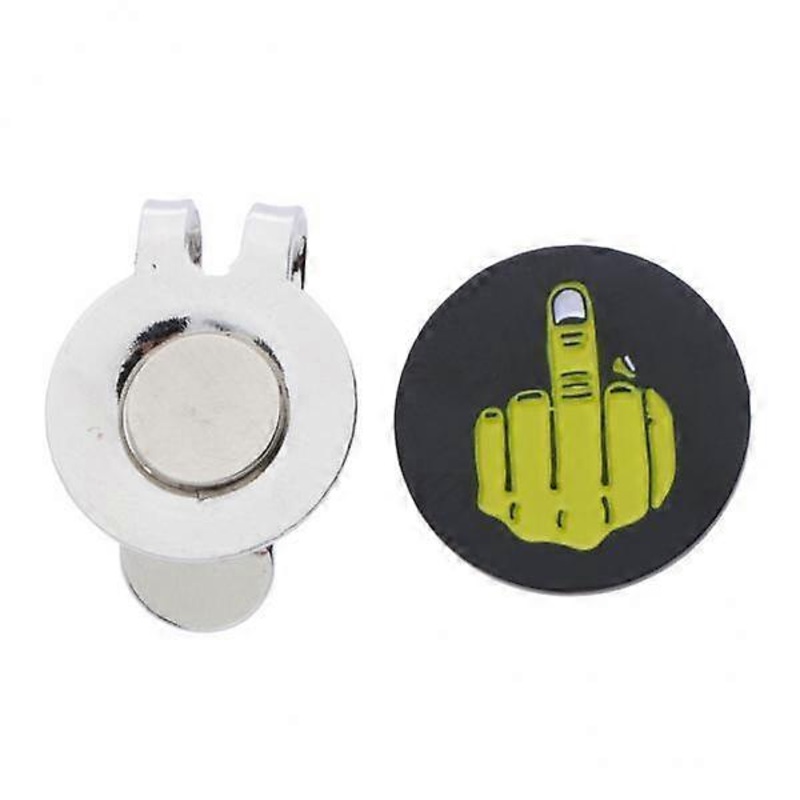2x Unique Gesture Pattern Golf Ball Markers Hat Clip Golf Accessories