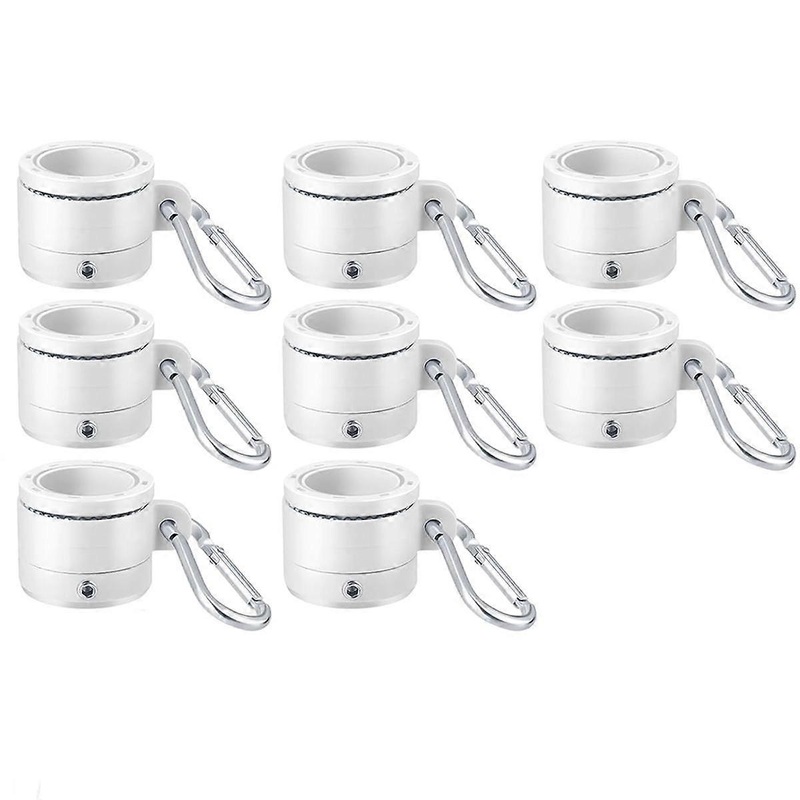 8Pcs Plastic Flag Pole Rings with Bearings 360 Degree Rotating Anti Wrap Flag Mounting Ring for 0.76-1.0In Flag Pole,B