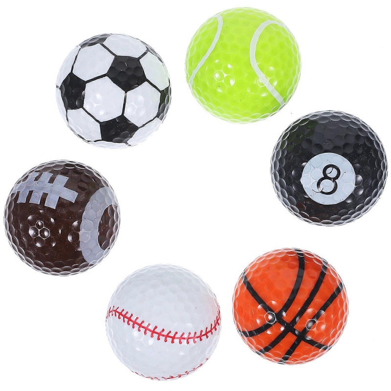 Practice Golf Balls present Box For Golfing Enthusiast Colorful Round Synthetic Rubber Exercise Skills 6 Golf Balls