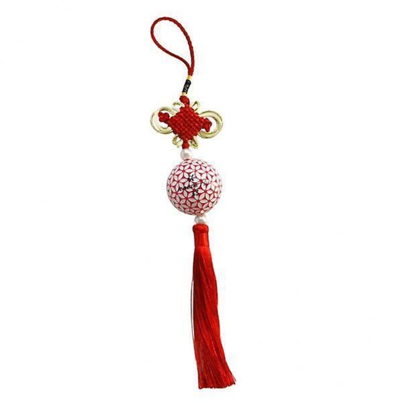 10xChinese Knot Tassel with Golf Ball Home Car Office Hanging Decoration Red