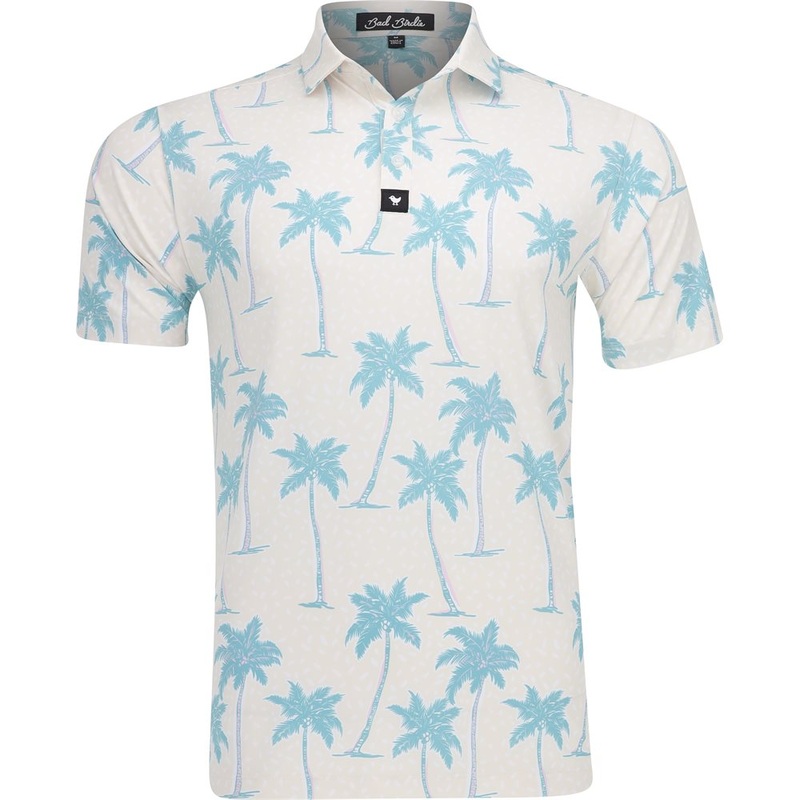 Core HW Polo|Beige/Green Palms|Small|Medium|Large|X-Large|XX-Large