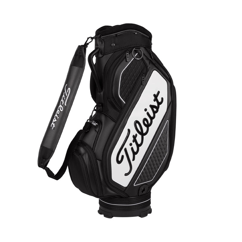 TITLEIST Jet Black Mid Staff Bag (Black/White)