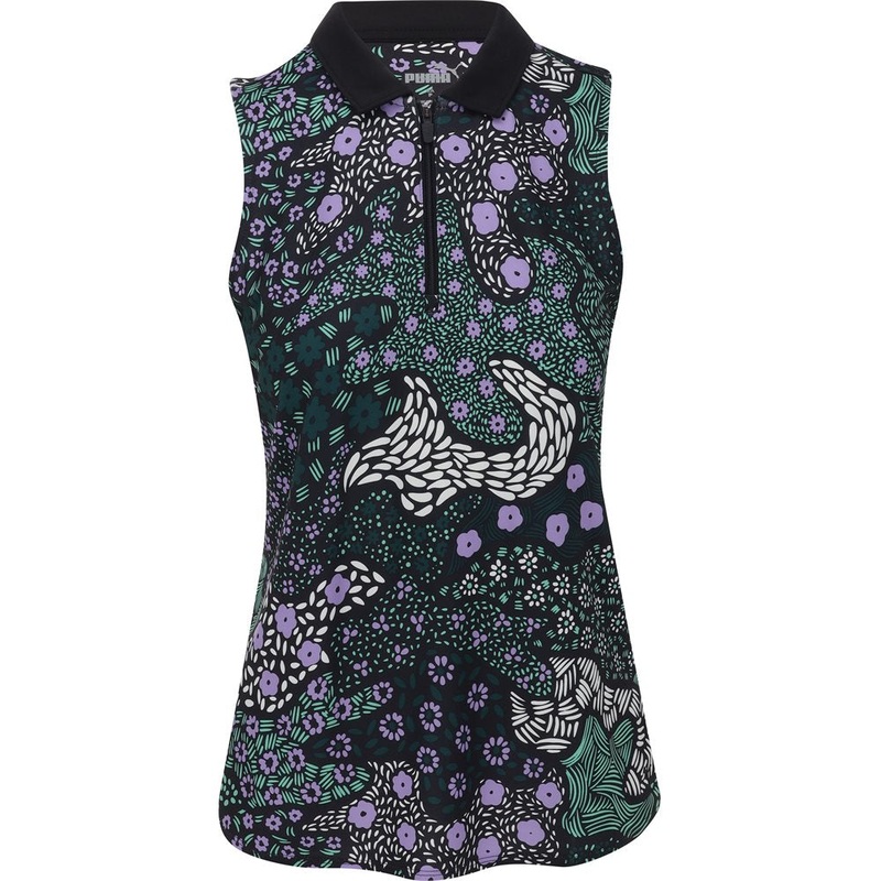 Women’s CLOUDSPUN Bloom Camo Sleeveless 1/4 Zip Polo