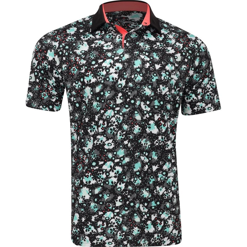 CLOUDSPUN Abstract Camo Polo|Puma Black/Aquatic|Medium|Large|X-Large|XX-Large|Small