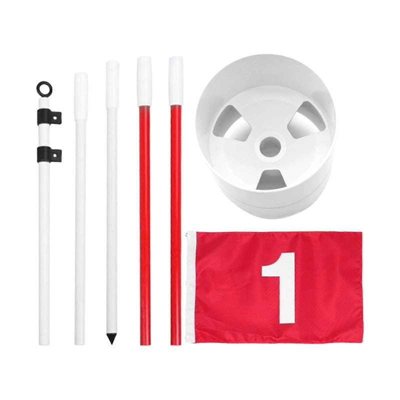 Golf Flag Portable Golf Flagpoles for Driving Range Indoor Outdoor Yard High Cup