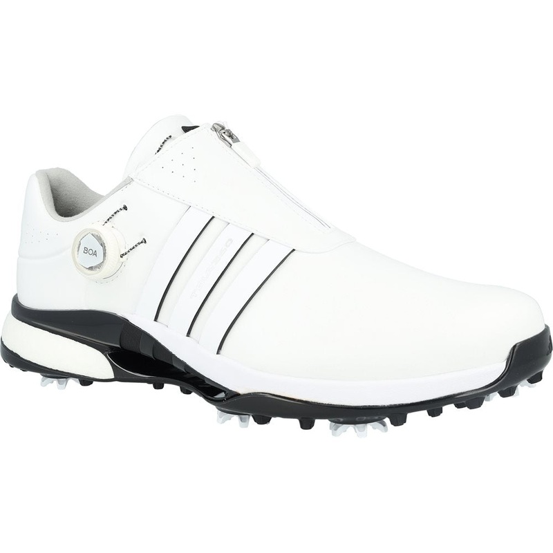 Tour360 Boost BOA Golf Shoes|White/White/Core Black|7.5|8|8.5|9|9.5|10|10.5|11|11.5|12|13|14