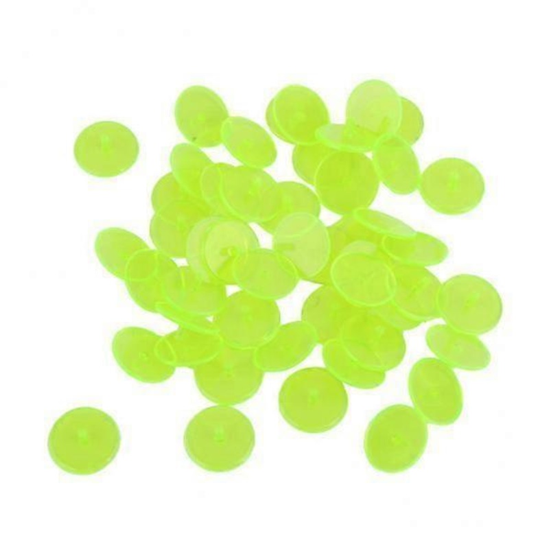 6x 50Pcs Plastic Round Transparent