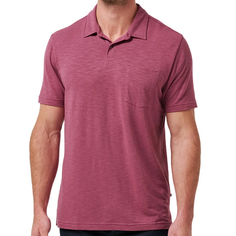 Cloud Polo|Red Solid Damson|Small|Medium|Large|X-Large|XX-Large|XXX-Large