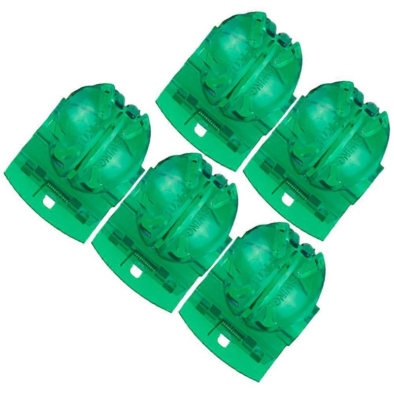 Golf Ball Alignment Marker for Accurate Golfs Lines Drawing with Clamp Design Easy to Use Green Plastic 5pcs