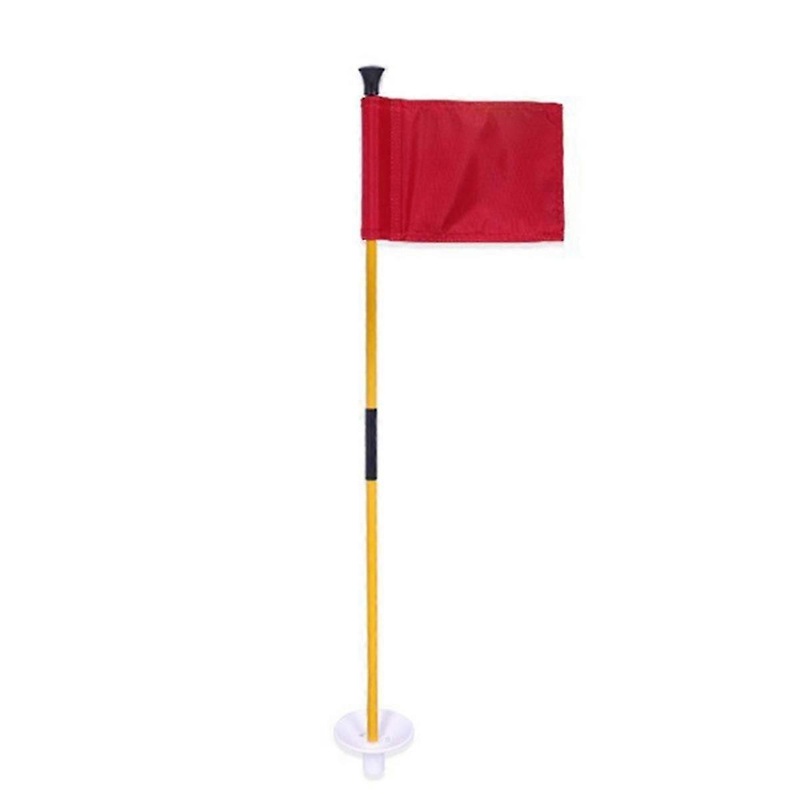 Red Golf Green Flag, TwoSection Detachable Flagpole, Easy to Carry Green Target Flag Hole Cup