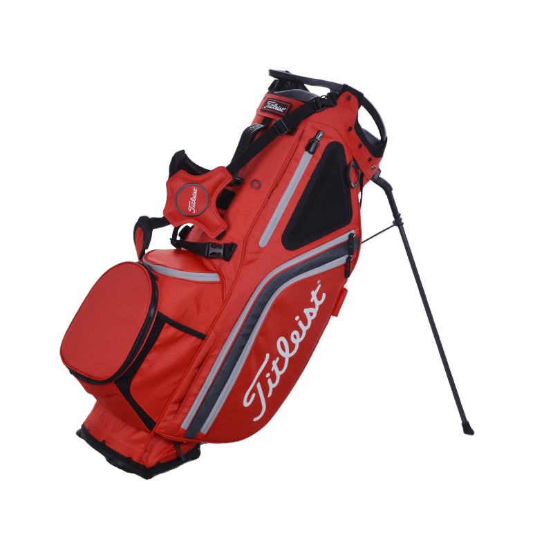 TITLEIST Hybrid 14 Stand Bag (Red/Charcoal/Grey)