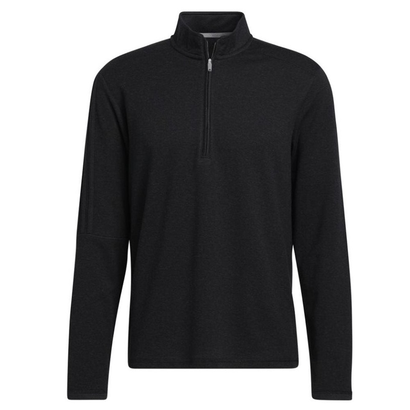 3-Stripes 1/4 Zip Pullover|Black Melange|Small|Medium