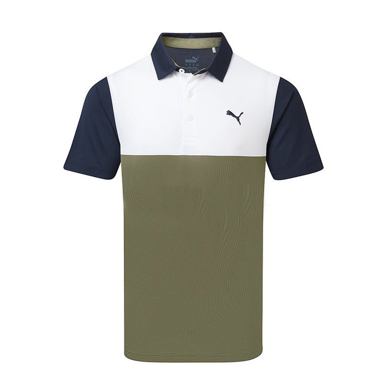 PUMA Cloudspun Colorblock Men’s Polo (Dark Sage)