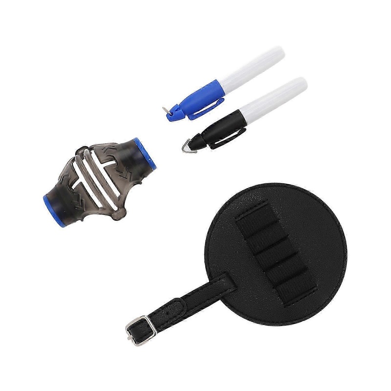 Golf Ball Line Marker Tool with ABS Liner & Stencil – Marking Alignment Set for Precision Putting with 2 Pens for Golf Enthusiasts