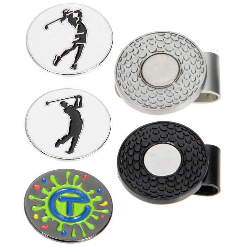 Magnetic Golf Hat Clip 5Pcs Metal Golf Hat Clip Ball Marker for Golfing Sports Activities