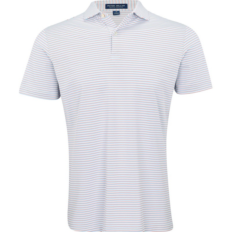 Tempo Performance Mesh Polo|Blue Frost|White/Ocean Blue|Small|Medium|Large|X-Large