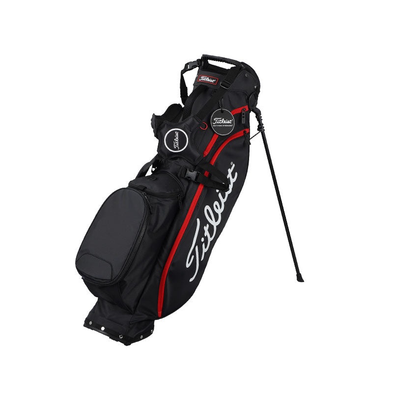 TITLEIST Players 4 Stand Bag (Black/Black/Red)