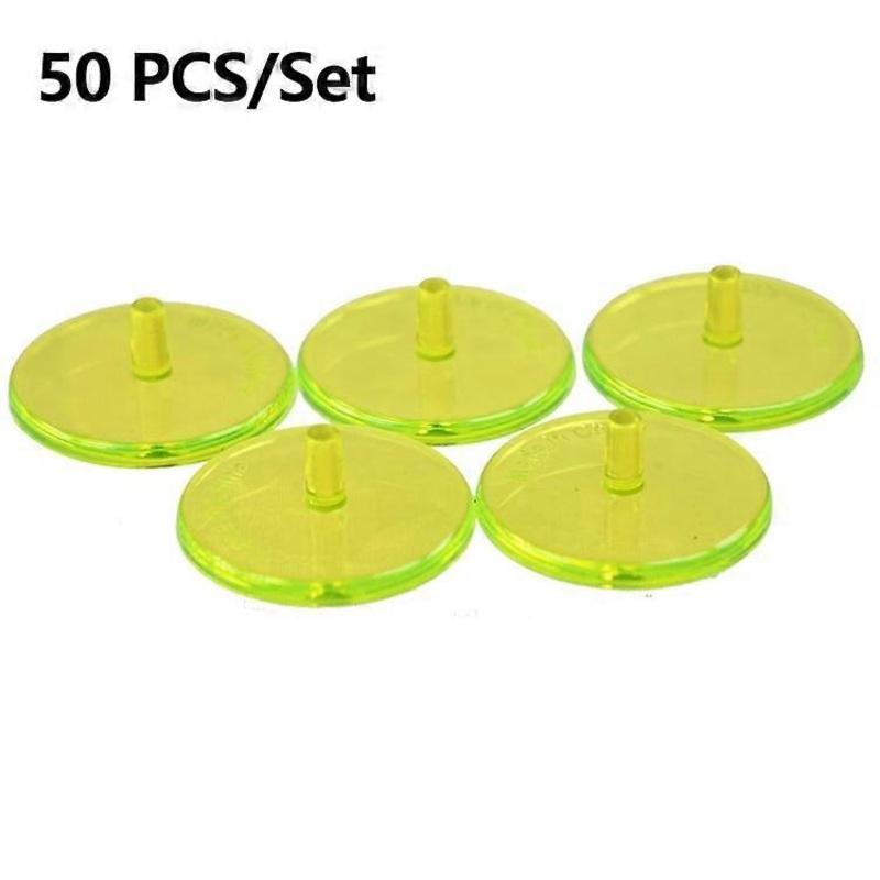 D474 50Pcs / Set 24mm Golf Ball Mark Position Markers Transparent Plastic Golf Ball Marker
