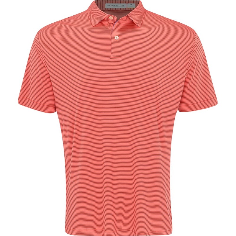 Featherweight Stripe Polo|Azalea|Tide|White|Small|Medium|Large|X-Large|XX-Large