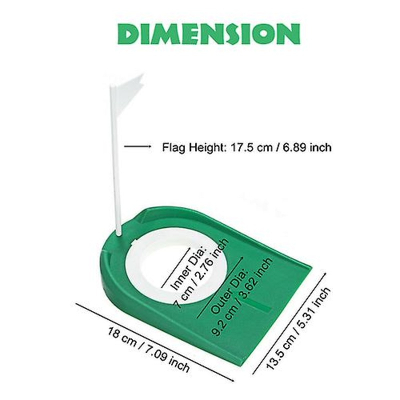 Indoor Sport Golf Training Aids Golf Putting Green Cup Hole Flag Practice Putter
