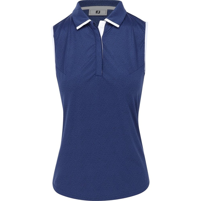Women’s Dot Print Sleeveless Polo