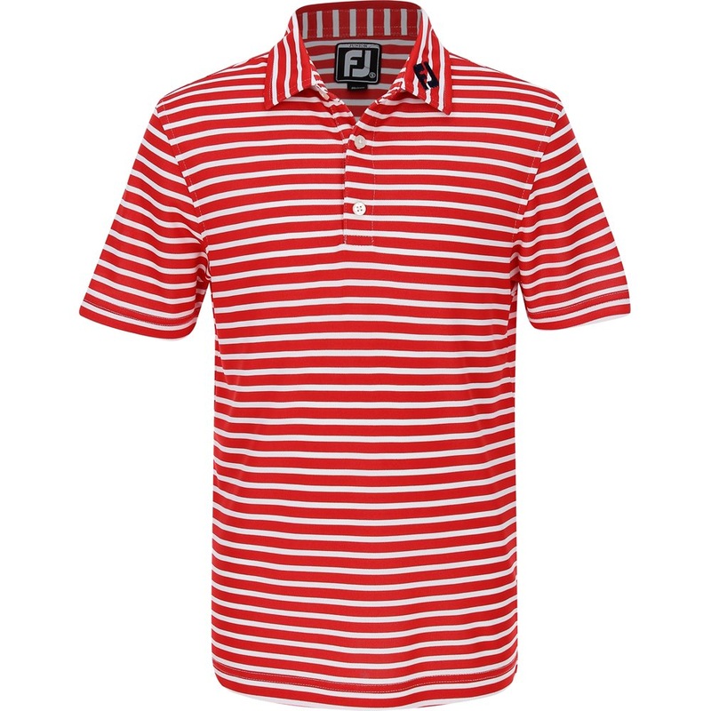 Juniors’ Striped Pique Self Collar Polo