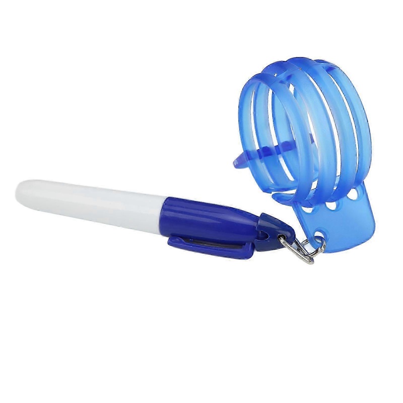 360 Golf Ball Line Marker Plastic Golf Three Line Drawing Device for General PurposeBlue