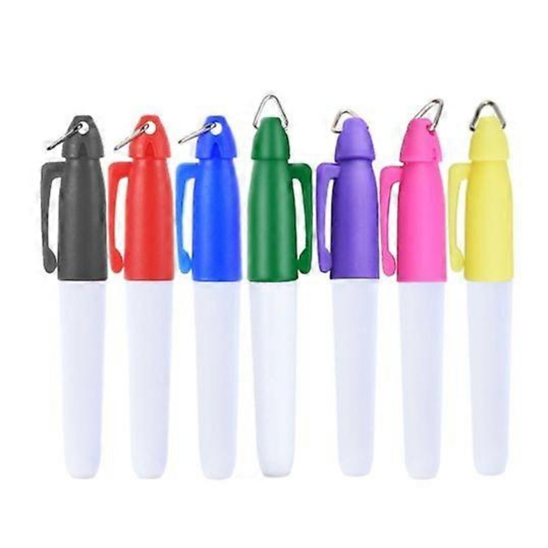 6pcs Golf Ball Line Pen With Keychain Oil-Based Ink Clear And Durable Lines For Golf Ball Marking Alignment And Identification For Practice And Compet